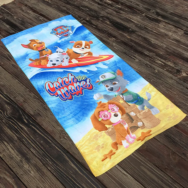 Paw Patrol 150*75 см хлопковое банное полотенце с мультипликационным рисунком для