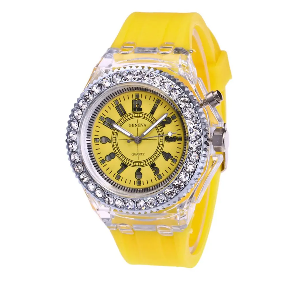 Светодиодная светящаяся вспышка часы тренды для студентов влюбленных женские