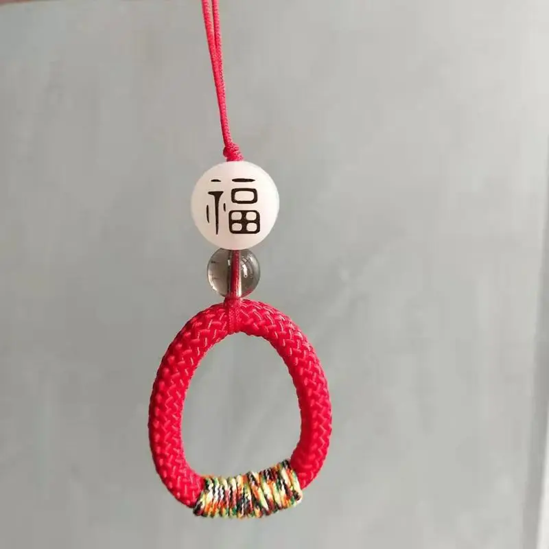 

5pcs New mobile phone rope ring buckle lanyard personalized car key U disk rope Chinese play crystal jade lanyard for keys