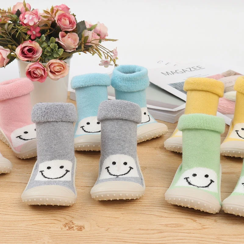 

Boys Girls Infant Autumn Cotton Cute Cartoon Socks Warm Anti Slip Floor Socks