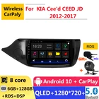 Автомагнитола 2 din, 6 ГБ ОЗУ, android 10, для KIA CEED JD 2012, 2013, 2014, 2015, 2017, GPS, DVD, мультимедийный плеер