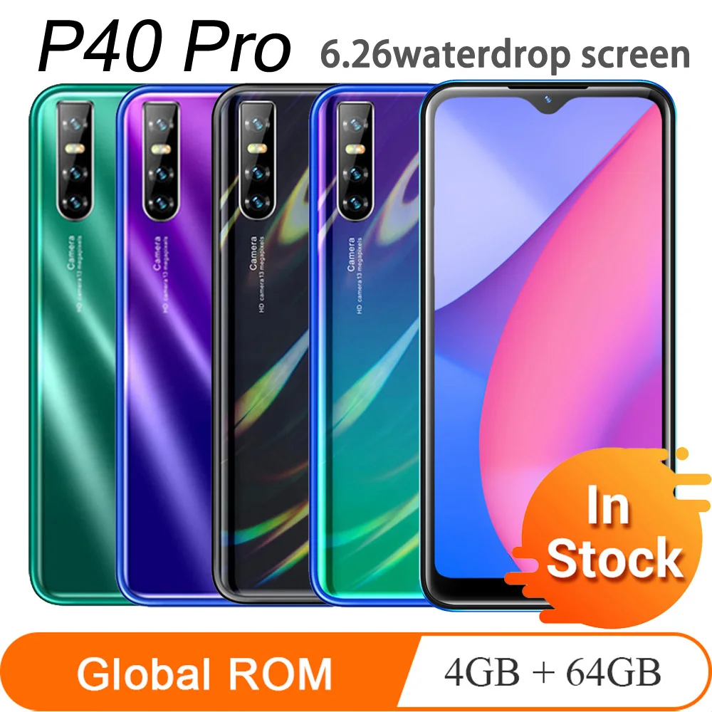2020 глобальная версия P40 Pro 4 ядра Смартфон Android 7 Гб RAM + 64GBROM мобильный телефон 6 26