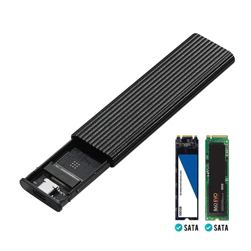

M.2 SATA to USB C USB 3.1 6Gbps Hard Drive Enclosure Disk M.2 to USB3.1 Hard Disk M2 SSD Type-C B Key / B+M key