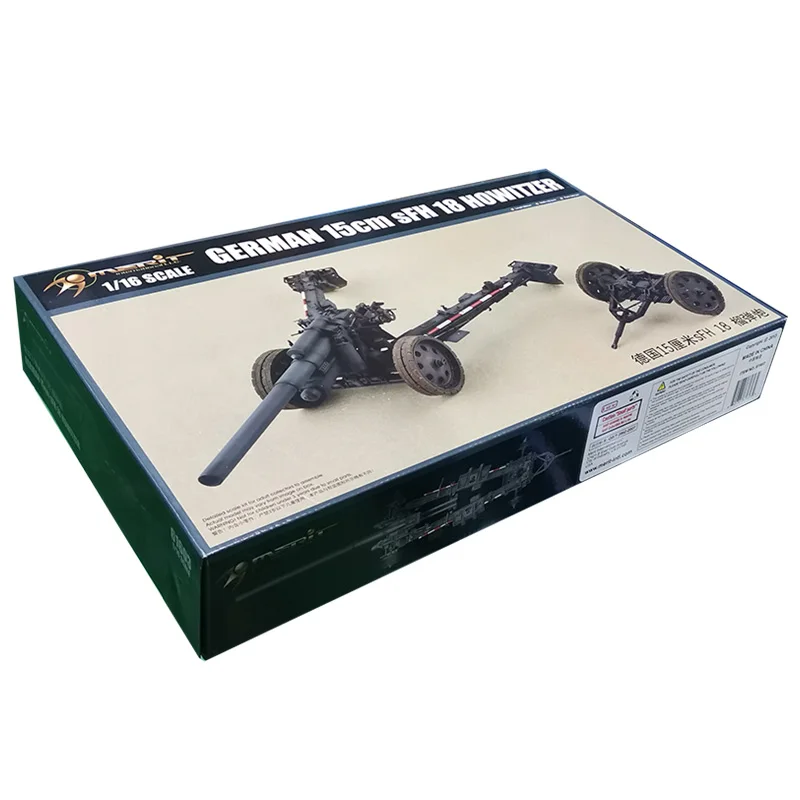 

Merit 61603 1/16 1:16 Scale German Army 15cm 150MM sFH 18 Artillery Howitzer Cannon Toy Plastic Assembly Model Kit