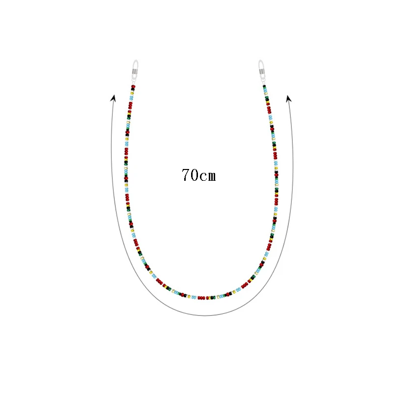 

Colorful Seed Beads Eyeglass Chains Street Stylish Brillenketten Girl Fashion Sunglasses Chain Eyewears Cord Holder