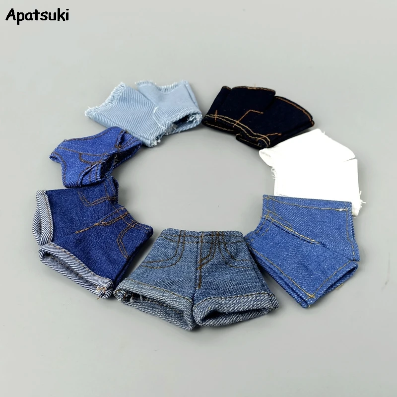 

Fashion Multi Style Denim Jeans Bottoms Shorts For Barbie Doll Clothes Outfits Short Pants For Blythe 1/6 Dolls Accessories