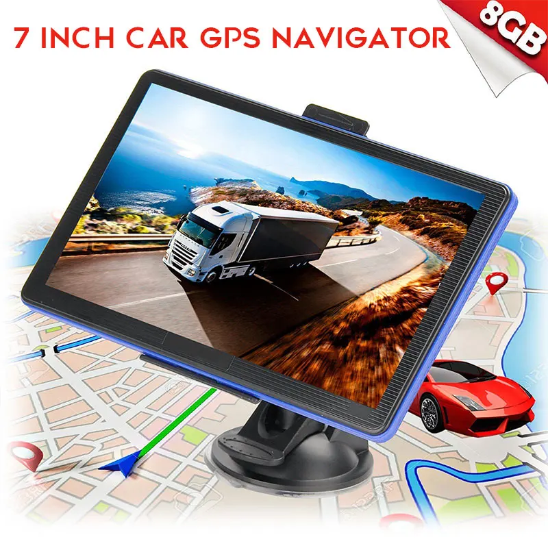 Практичное навигатор HD gps 256 МБ + 8G 7 дюймов изображение идентификации fm выбросов