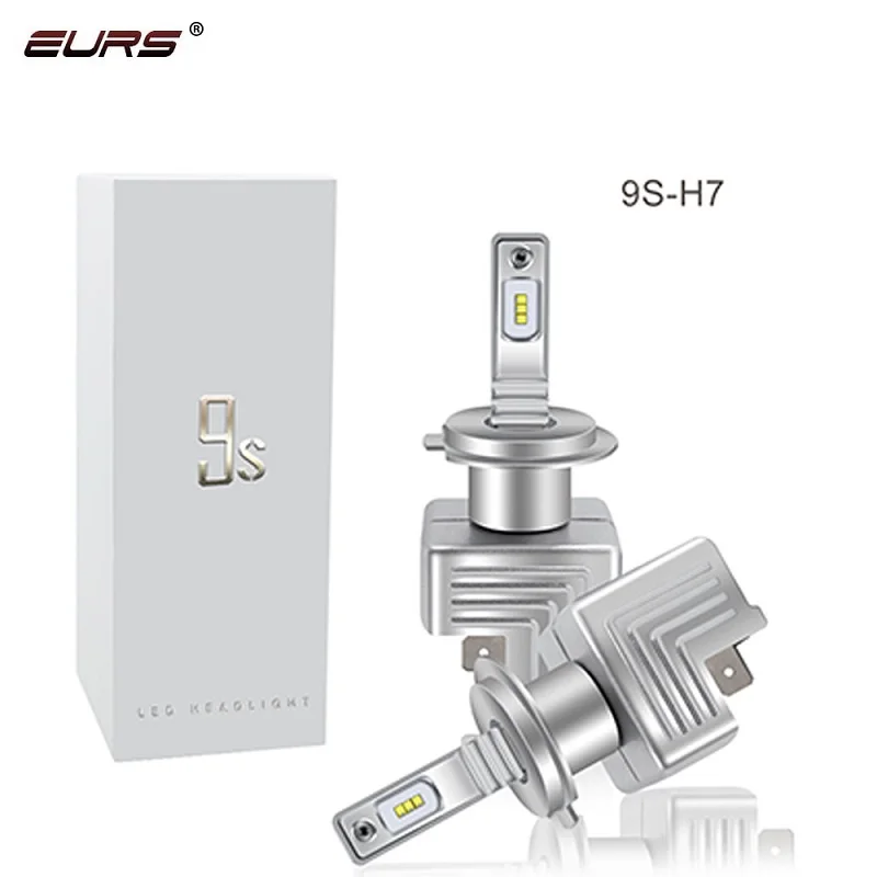 Светодиодные лампы EURS H4 Led H7 H11 H8 H9 для автомобильных фар без ошибок Canbus