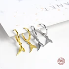 LKO настоящее серебро 925 пробы уникальные милые серьги-кольца с хвостом русалки для женщин ювелирные изделия для вечеринок милые висячие серьги Accessorize