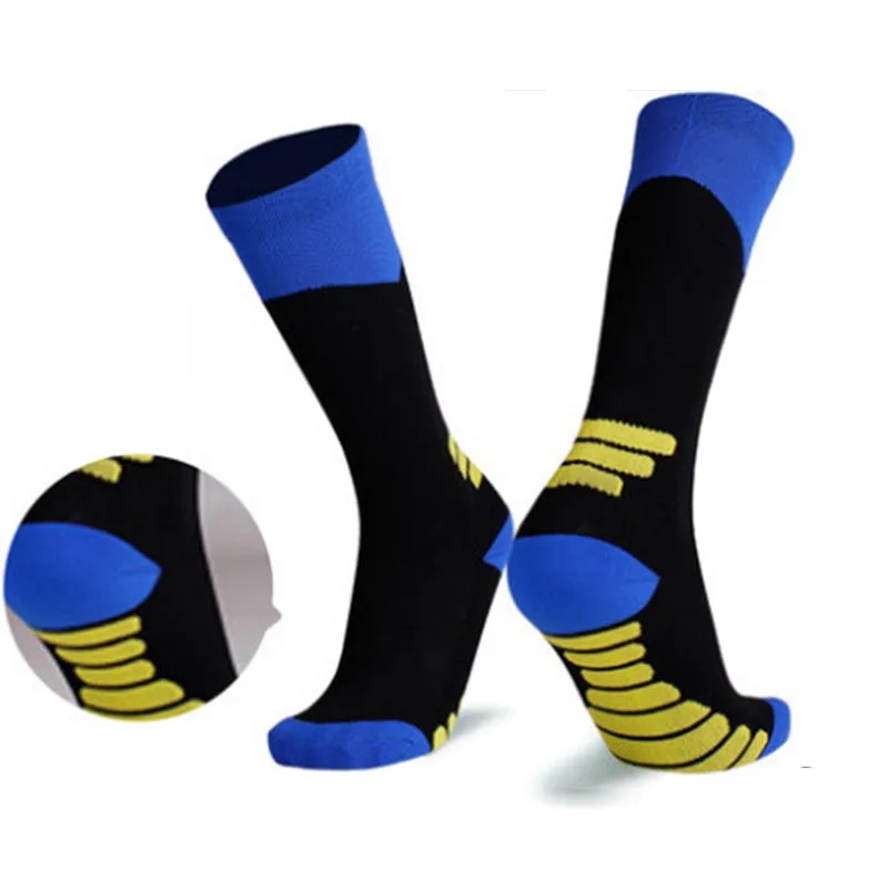 blue black Compression socks for varicose veins Women Men Leg Stocking Support Stretch Below Knee c football socks - Цвет: blue black
