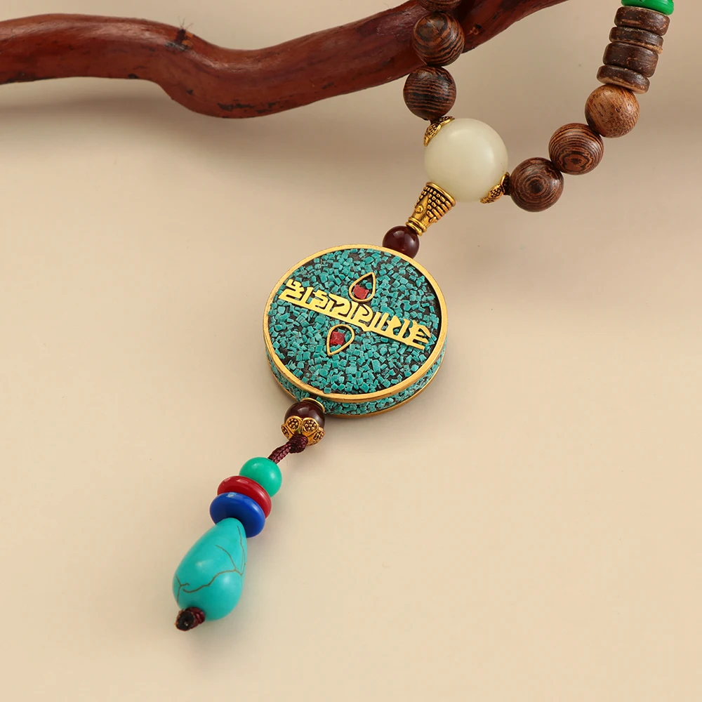 Винтажные ручной работы в этническом стиле рог подвеска с рыбками буддийский