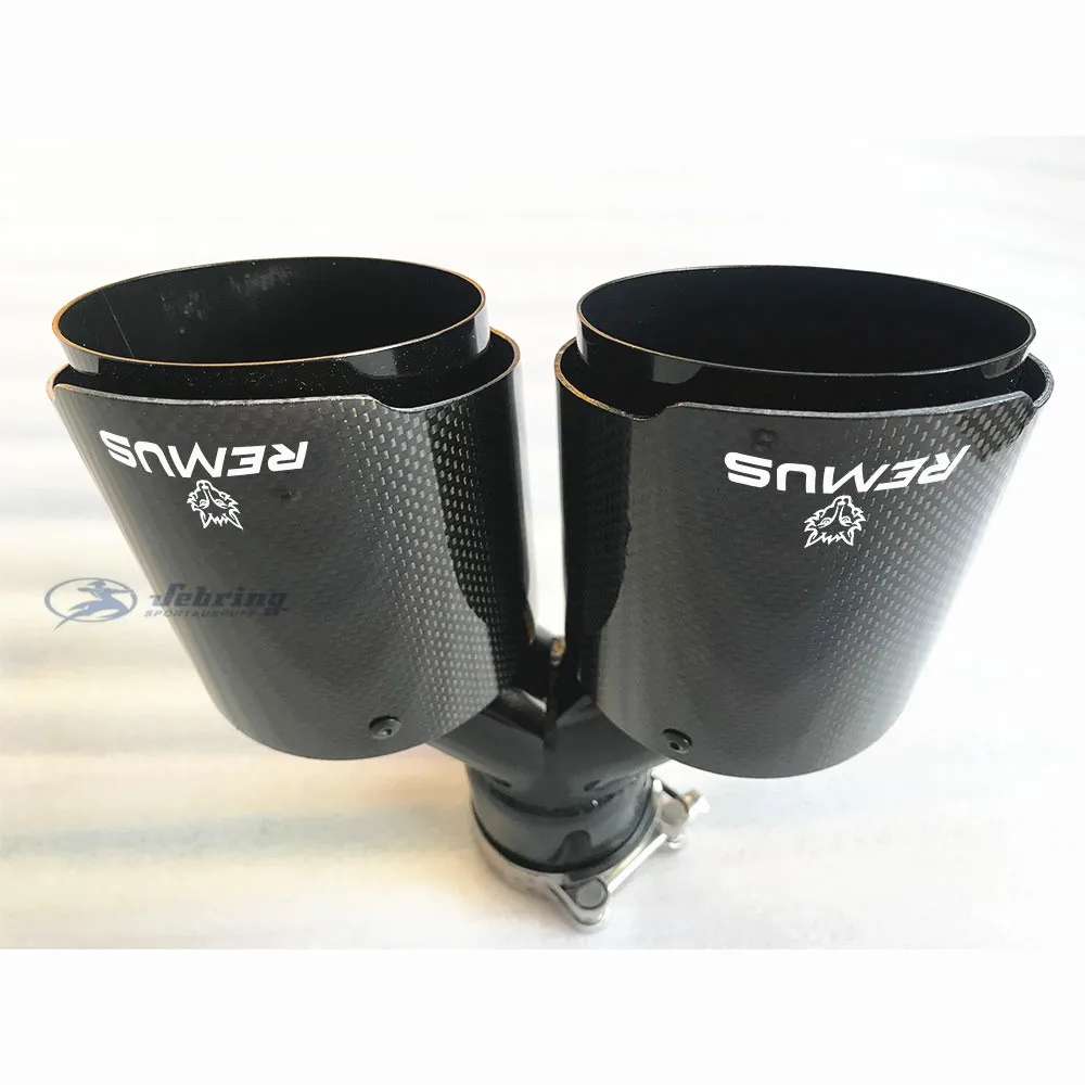 Универсальный автомобильный глушитель remus из углеродного волокна наконечник для