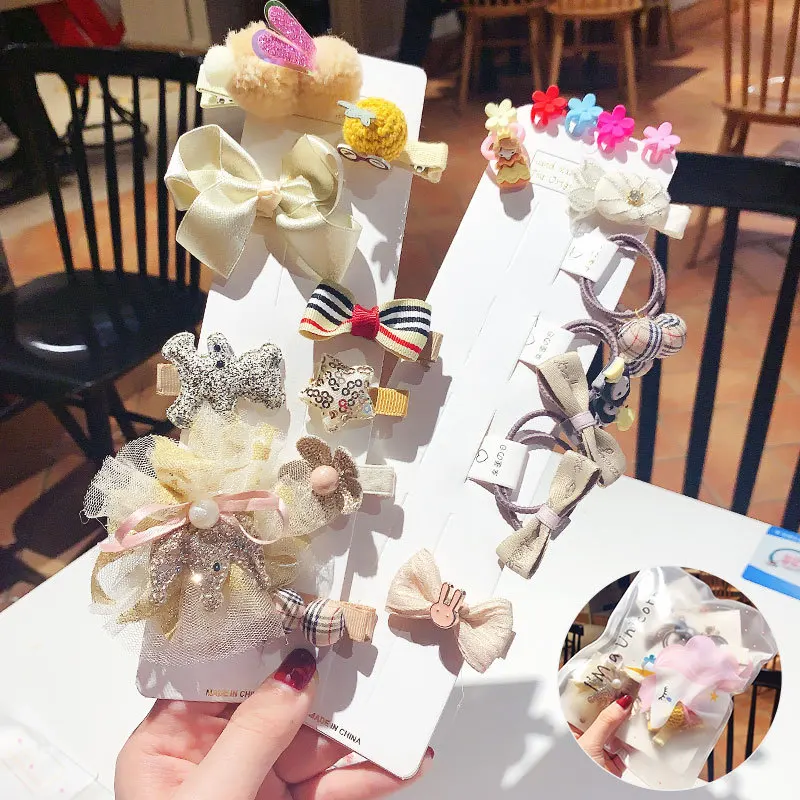 

Girls Hair Accessories 26/27pcs/Set Hair Clips for Girls Baby Cute Cartoon Animal Kids Hairpins Flower Barrettes Headdress