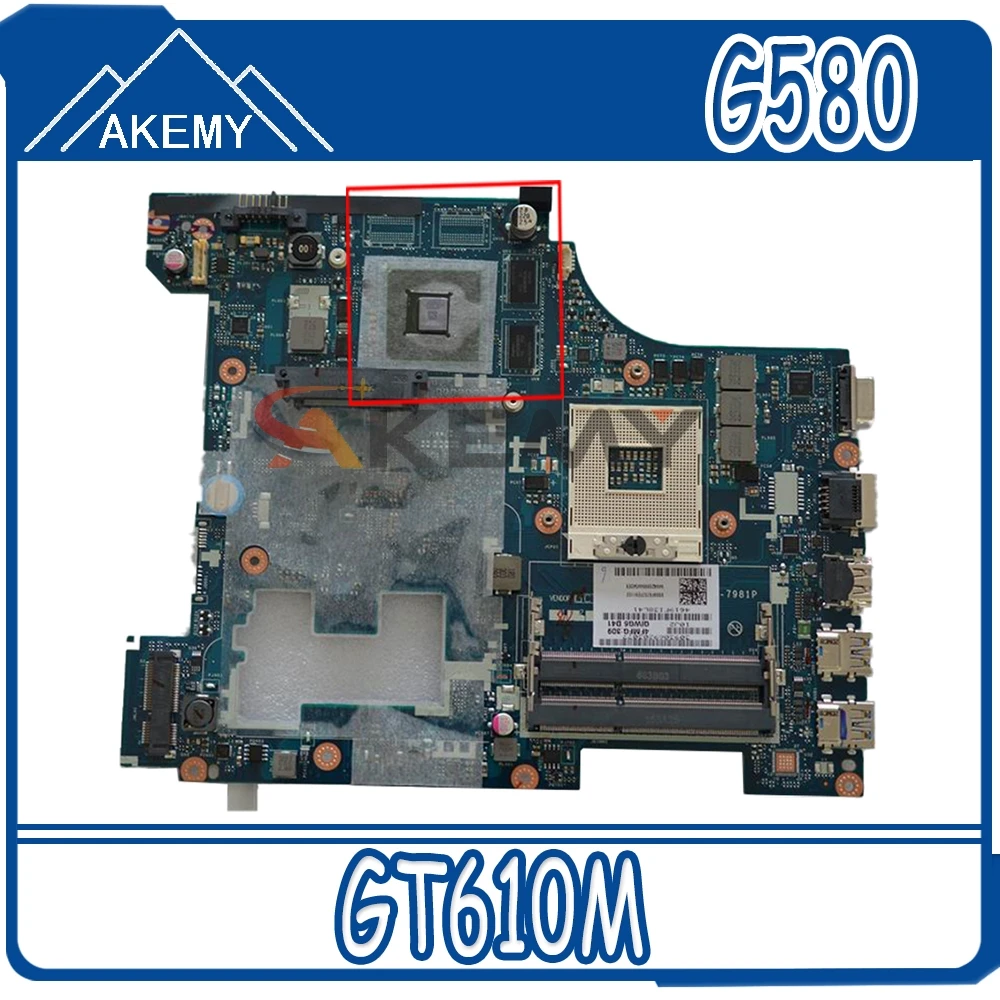 Материнская плата для ноутбука LENOVO Ideapad G580 GT610M 15 дюймов материнская QIWG5 G6 G9 90001174