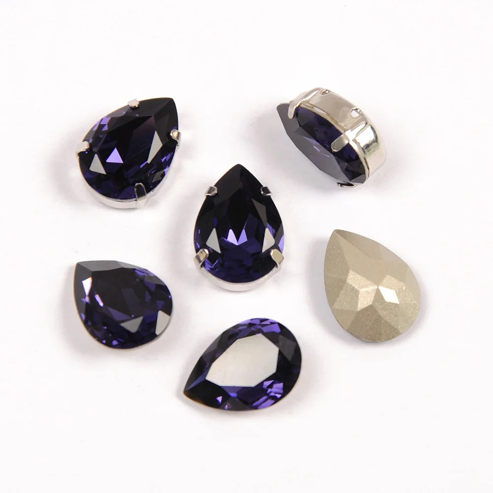 Янруо КАПЛЕВИДНАЯ фиолетовая бархатная бижутерия алмазные камни все для