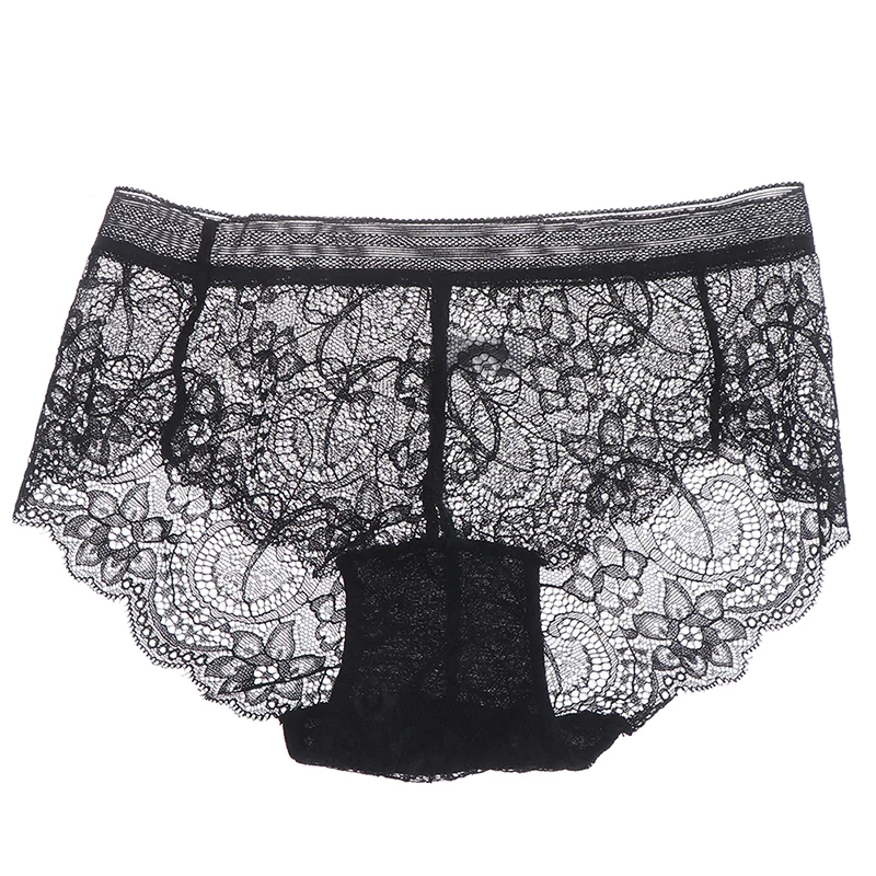 

3pcs Lace Panties Transparent Briefs Women Underwear Lingerie Female Panty
