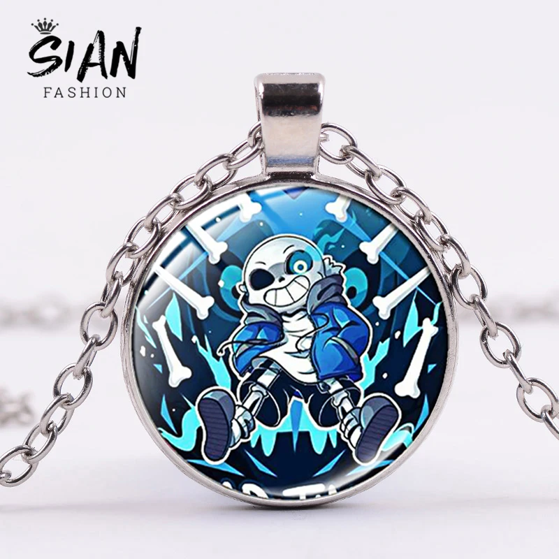 Новейшее ожерелье SIAN Undertale Sans с плакатом модная аниме фигурка подвеска для