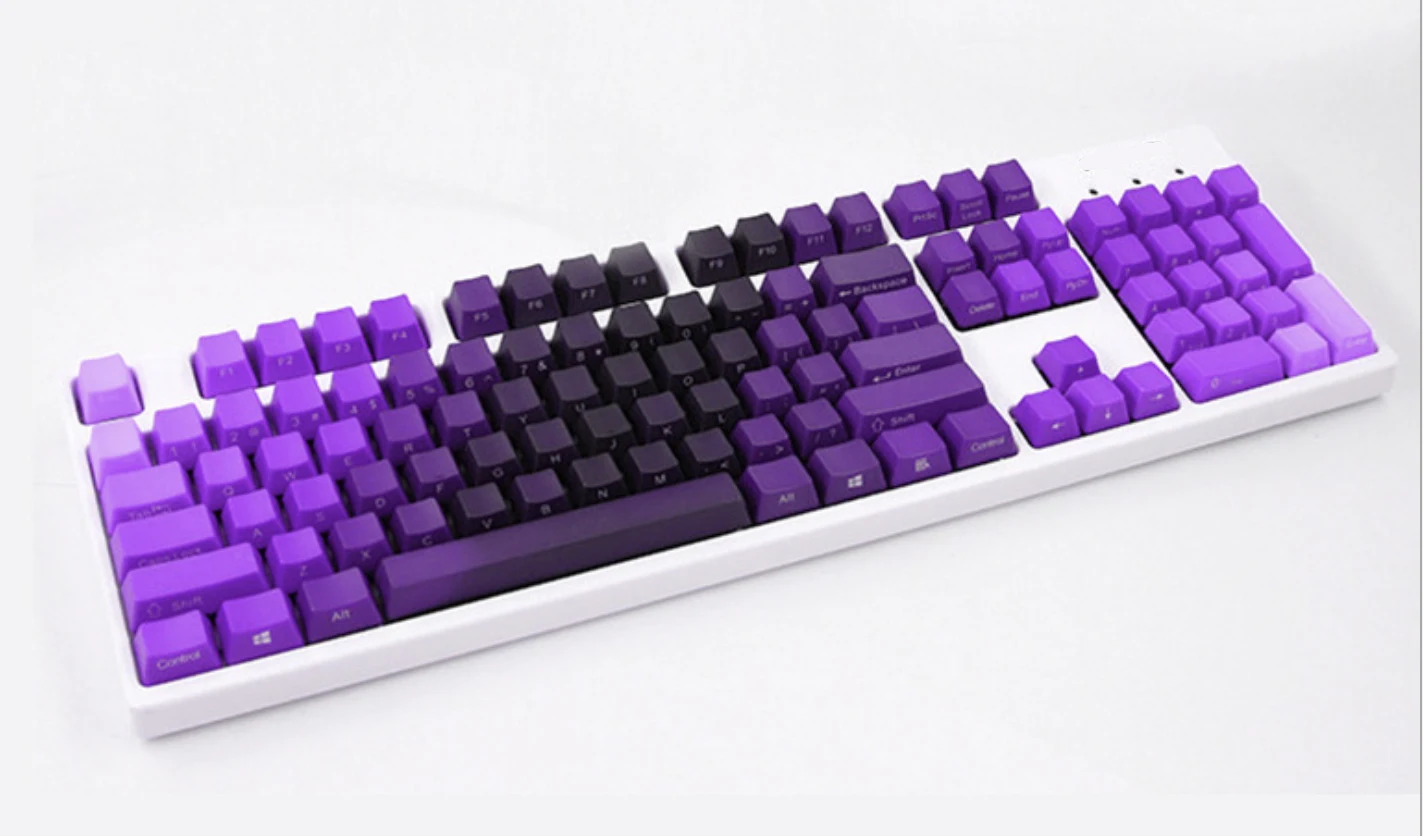 

104-keys 5 Colors Gradient Keycaps PBT Standard OEM Profile Side Print Fruit Green Red Blue Purple for Cherry MX Switches