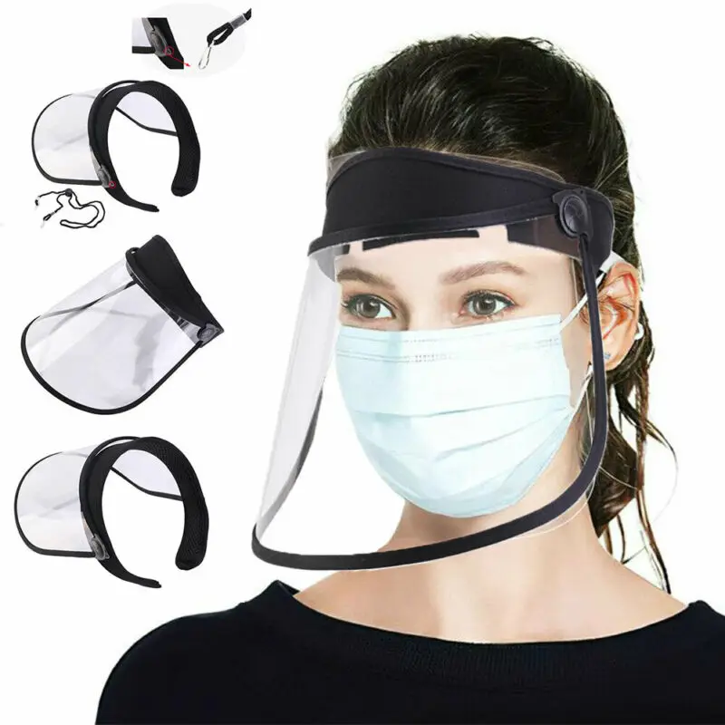 Прозрачный противотуманный Полнолицевой защитный козырек для шляпы с