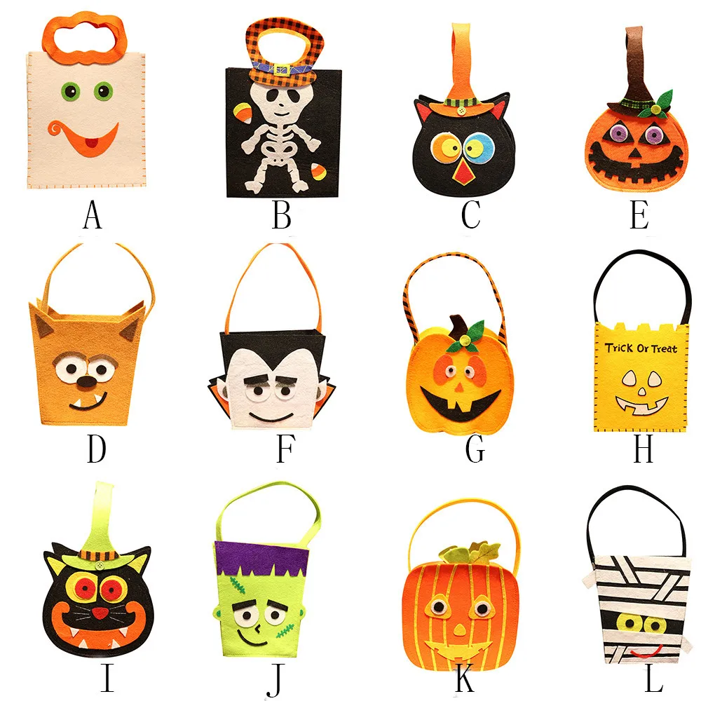 Сумка для конфет на Хэллоуин коробка симпатичная сумка из нетканого материала