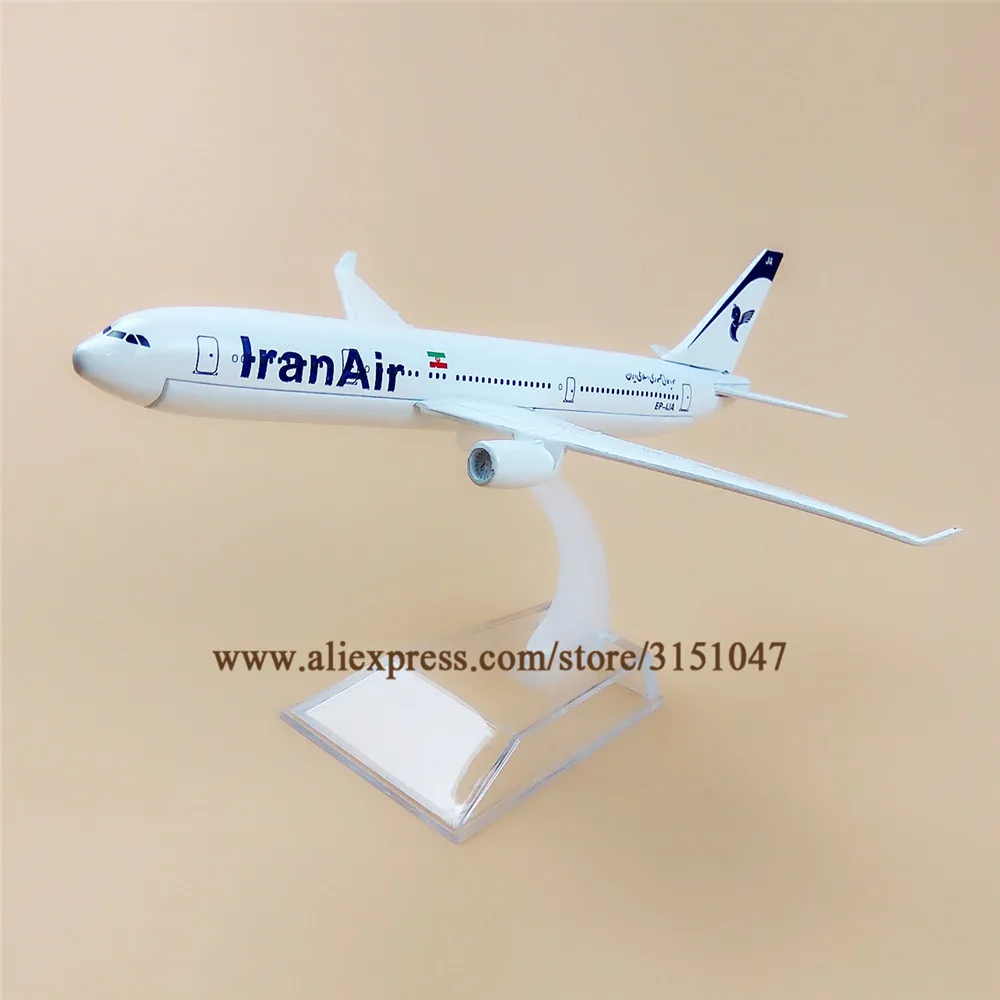 Модель самолета из металлического сплава 16 см модель авиакомпании Iran Air моделей