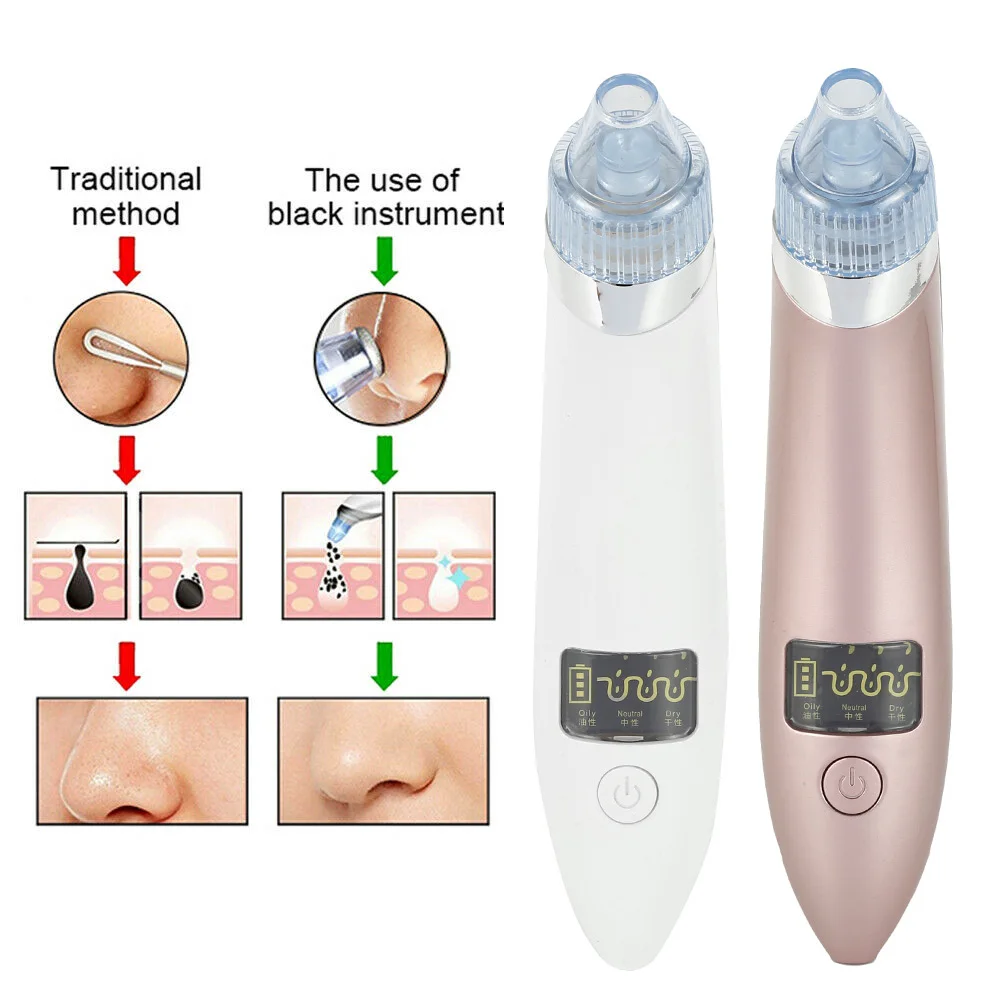 

Face Nose Vacuum Blackhead Remover Electric Suction Pore Blackhead Pimple Acne Remover Cleaner Needle Skin Care Tools