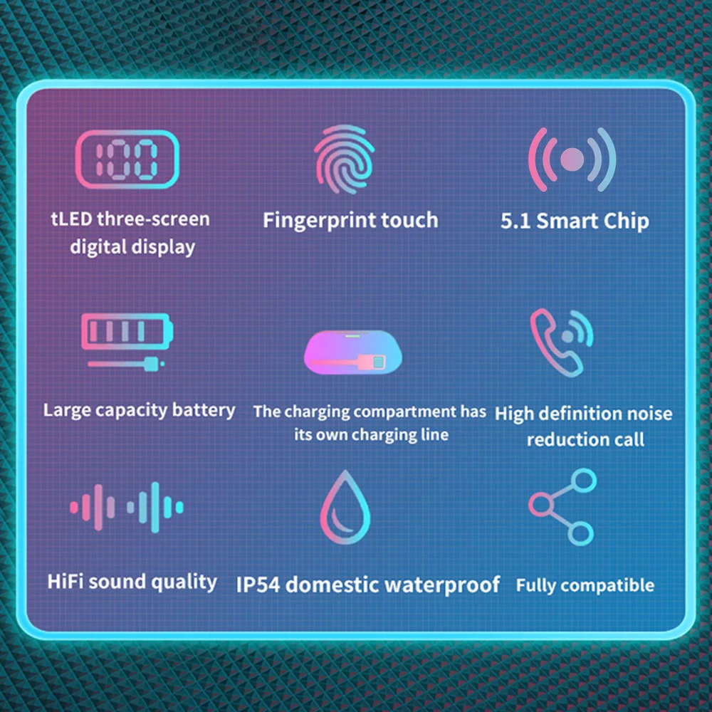 

TWS W21 Bluetooth 5.0 Wireless Waterproof Smart Touch Earphones Stereo Sport Earbuds Stereo Sport Wireless Earbuds Headset