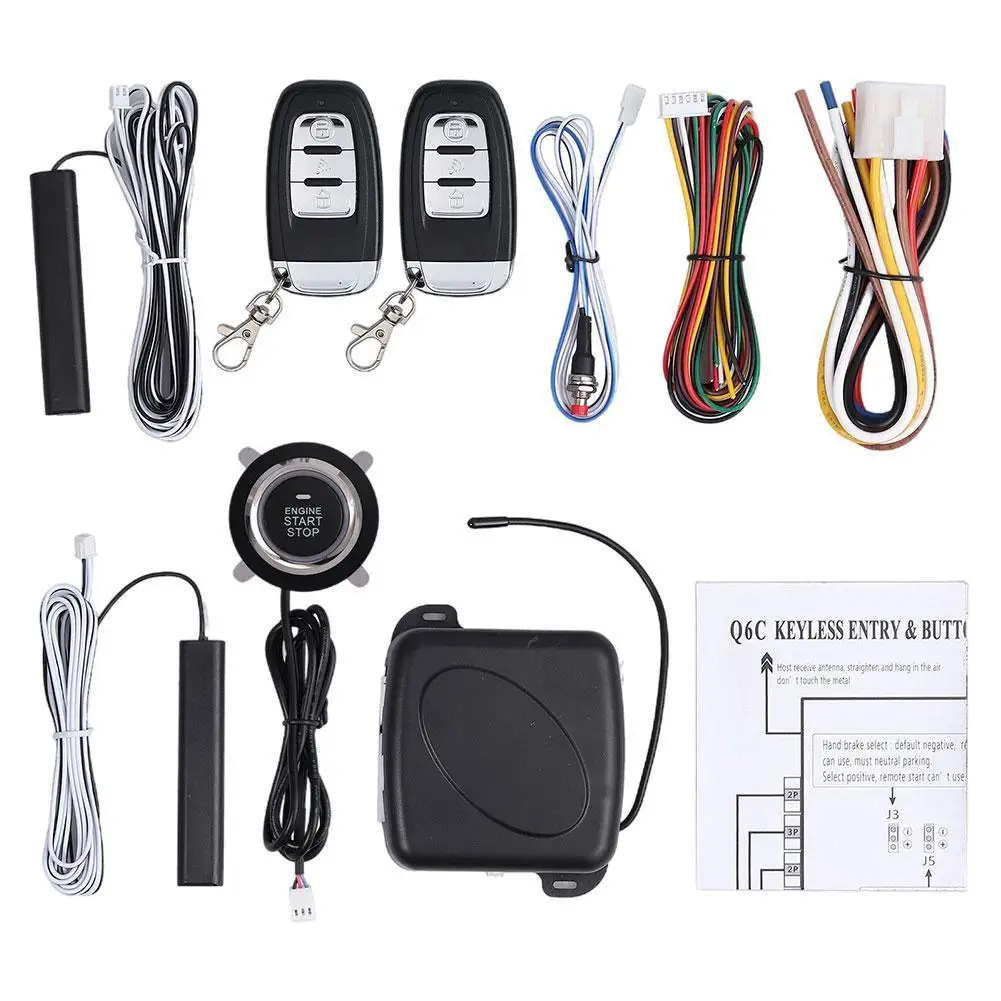 

Car Alarm Remote Control Car Keyless Entry Engine Start Alarm System Push Button Remote Starter Stop Auto