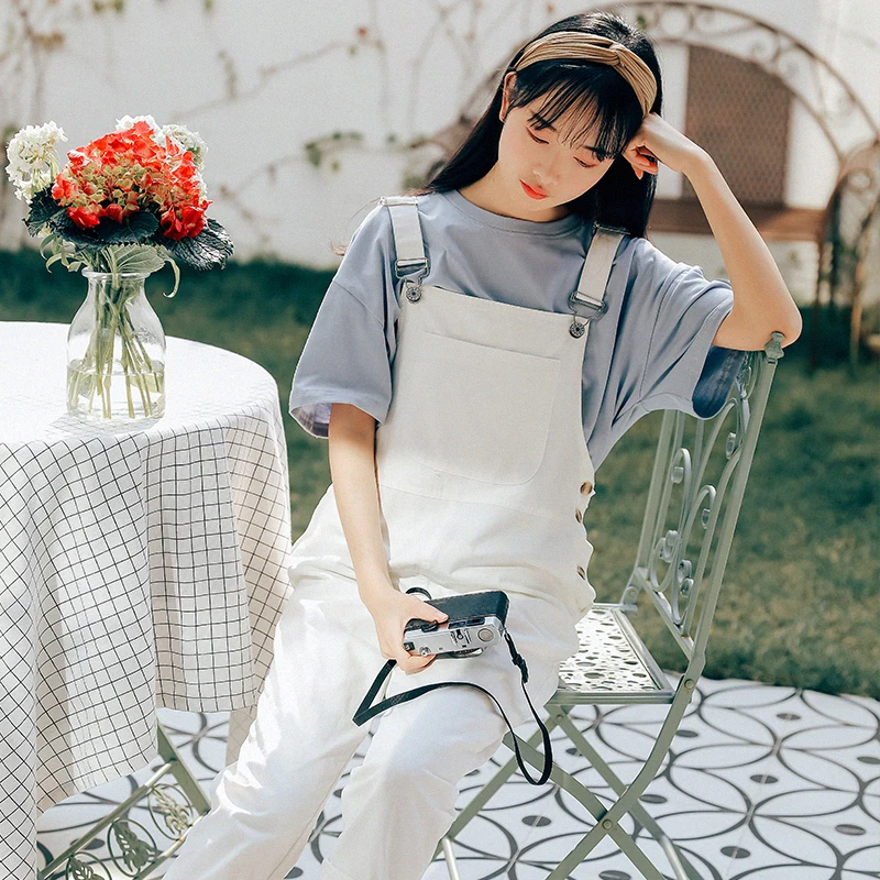 Комбинезон Женский свободного покроя хлопковый элегантный Ромпер в Корейском