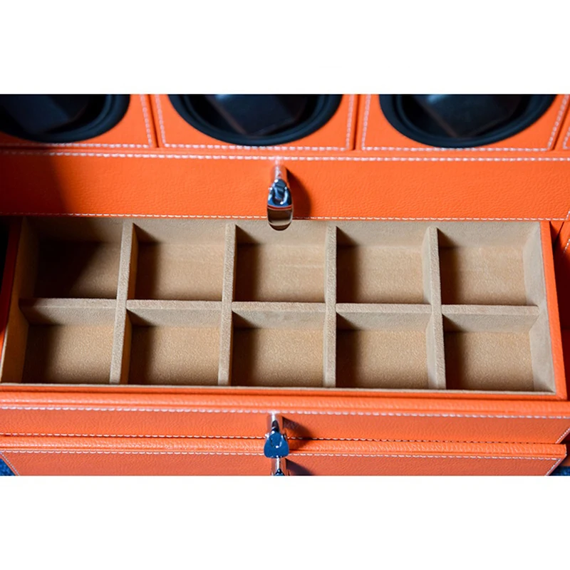 Automatic Watch Winder Safe Box 6 Slot Winding Quiet Motor Storage Display Case Mechanical Watches Jewelry | Наручные часы