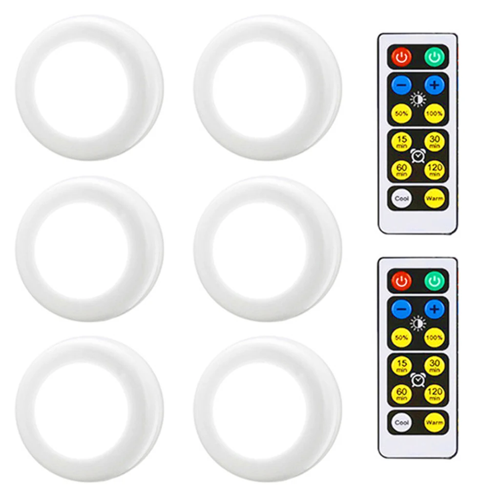 

Светодиодный светильник для шкафа, белый, теплый свет, беспроводной пульт дистанционного управления, приглушаемые Светодиодные ночные лам...