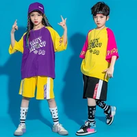new hip hop clothes for girl summer clothes t shirt shorts pants fashion street dance clothing kids cheerleader uniform