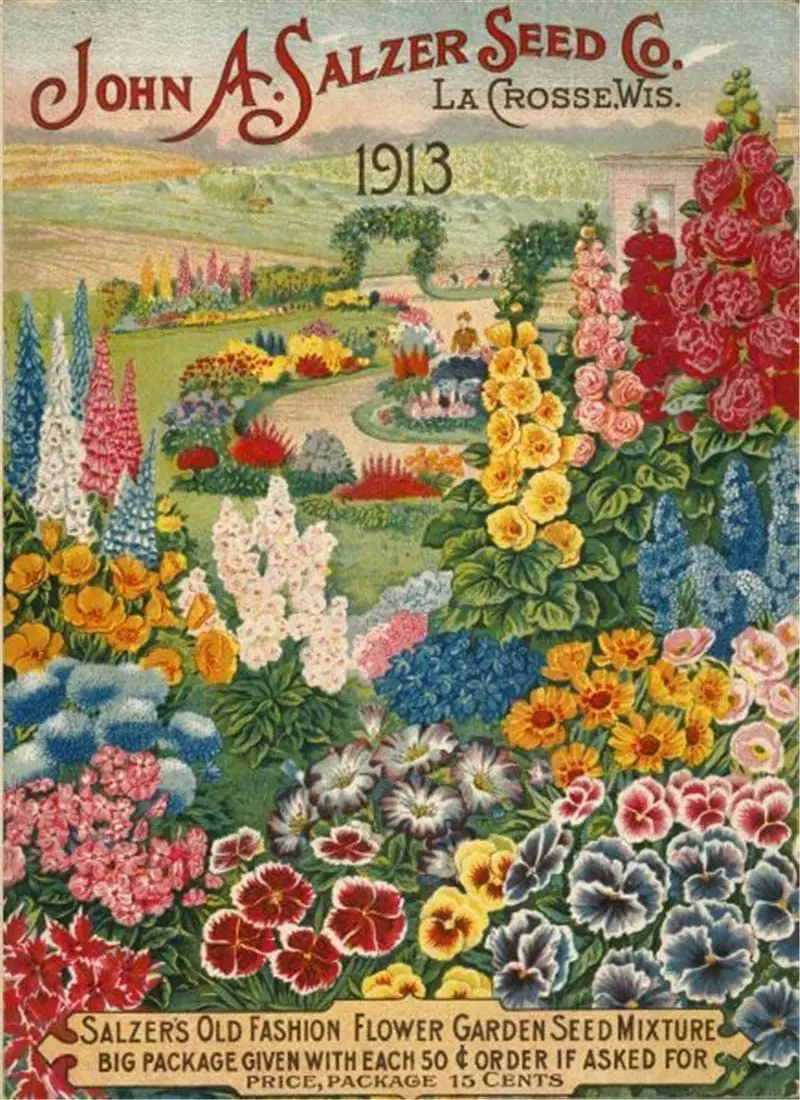 

LZNANG Metal tin Sign,1913 Flower Garden Suitable for Kitchens, Bars and Clubs, bathrooms, Retro Living Rooms,