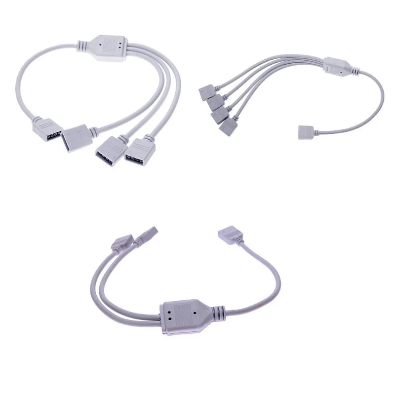 4pin 1 м 2 1T2 1T3 1T4 светодиодный RGB Разъем удлинитель кабеля распределения соединение Y
