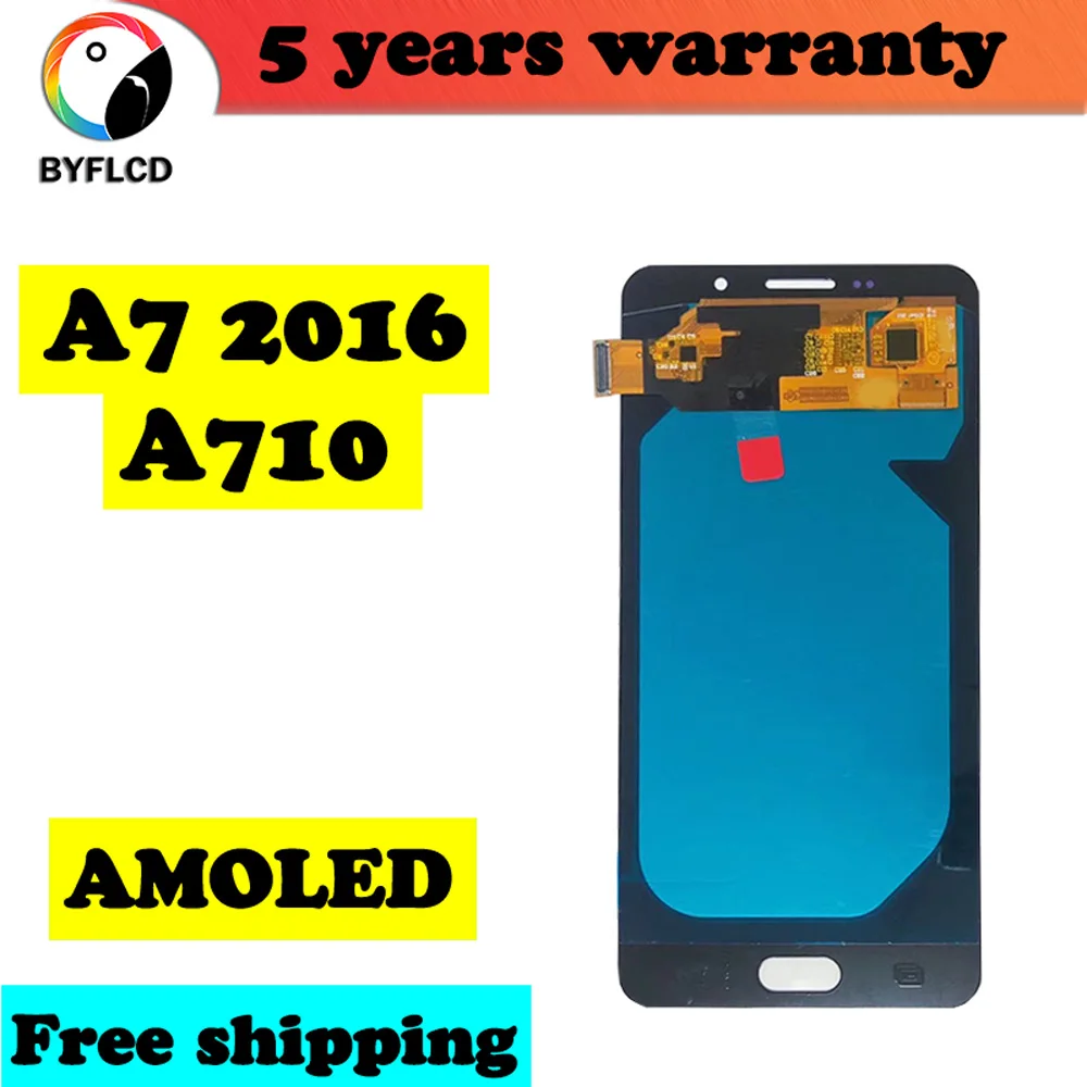 AMOLED ЖК дисплей для Samsung Galaxy A7 2016 A710 A710F A710M экран сенсорный дигитайзер сборка