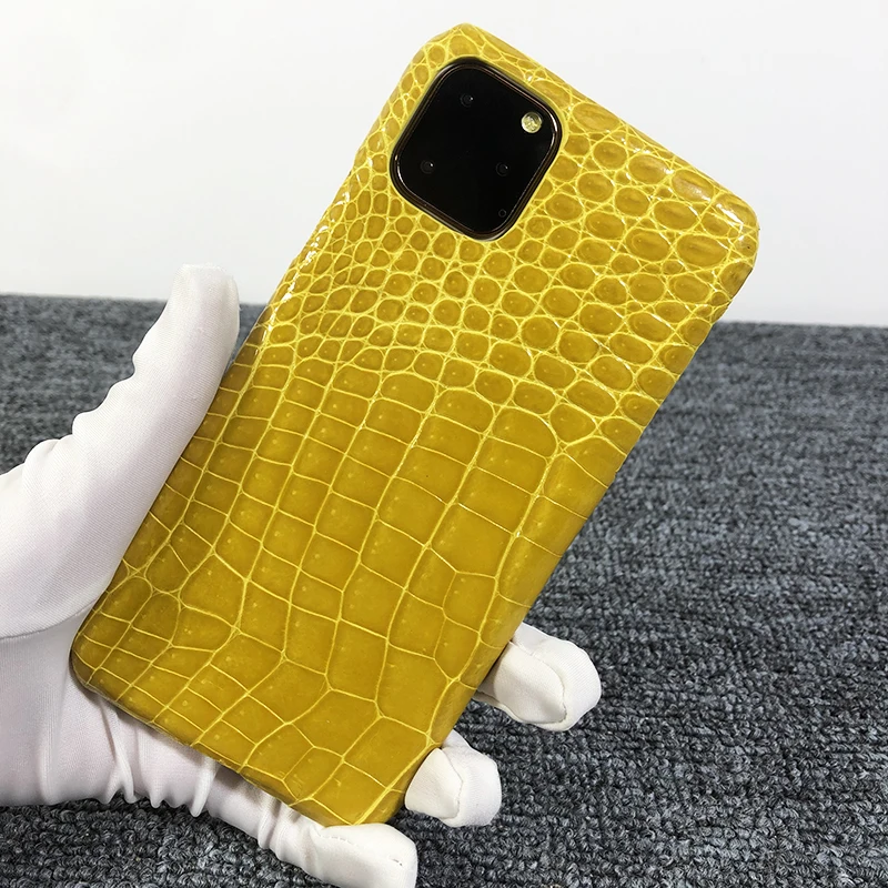 Чехол из натуральной крокодиловой кожи живота для iPhone 11 Pro Max настоящий чехол из натуральной кожи аллигатора Кайман для iPhone11