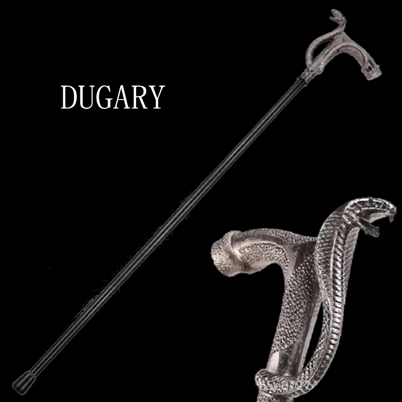 

DUGARY Luxury Fashion Walking Stick Man Cane Women Party Walking Snake head Pharaoh High quality brand metal cosplay Detachable
