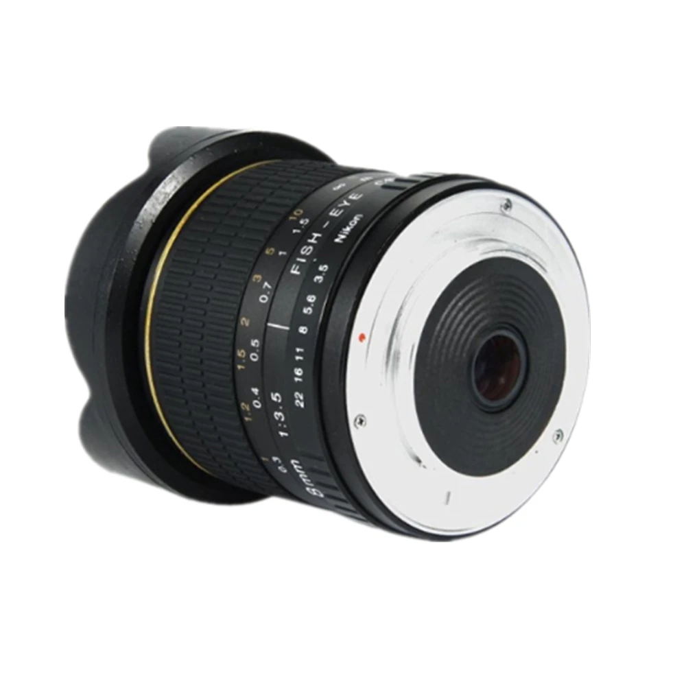 Ультраширокоугольный объектив рыбий глаз 8 мм F/3 5 ручной совместим с DSLR камерами