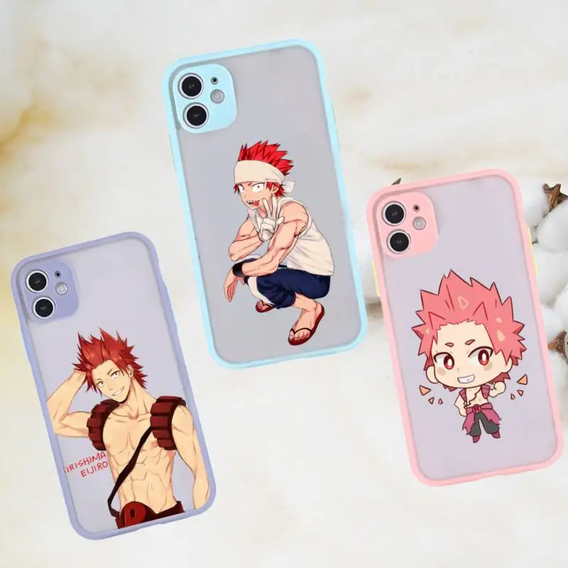 

Riot Eijiro Kirishima My hero academia Phone Case matte transparent For iphone 7 8 11 12 plus mini x xs xr pro max cover