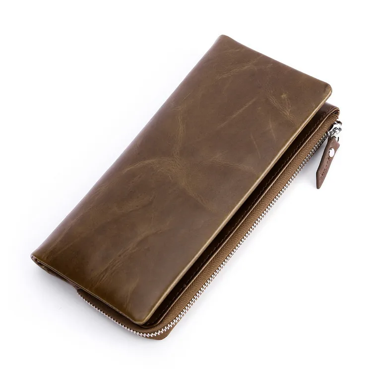 

Wallet Men Long Leather Handbag New Style Soft Leather Clutch Bag Cowhide Zipper Clutch Bag