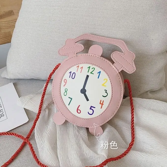 

2021 New Children's day Coin Purse Cartoon Alarm Clock Baby Girls Mini Crossbody Fashion Boys Kids Shoulder Bag Wallet Handbags