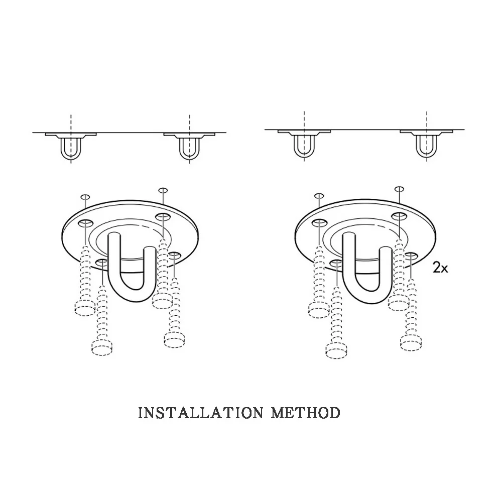 Крепление для потолка и стены из стали якорь + болты крючок с пряжкой