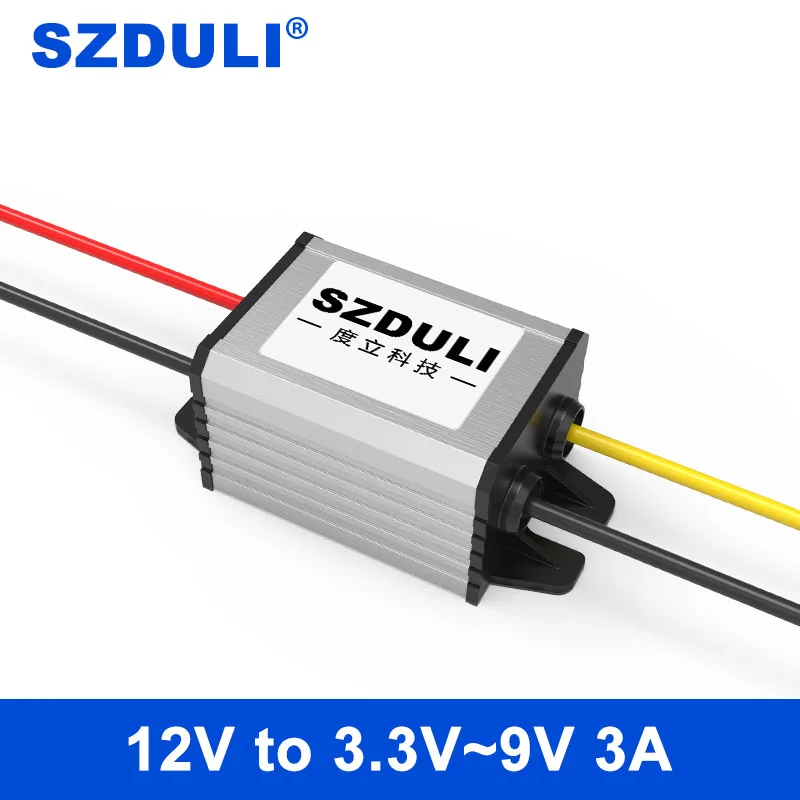 Módulo de Alimentação Automotiva Transformador de Tensão 12v para 3.3v 3.7v 5v 6v 4.2v 9v 3a Impermeável ce Rohs Fonte de Energia dc Inversores e Conversores