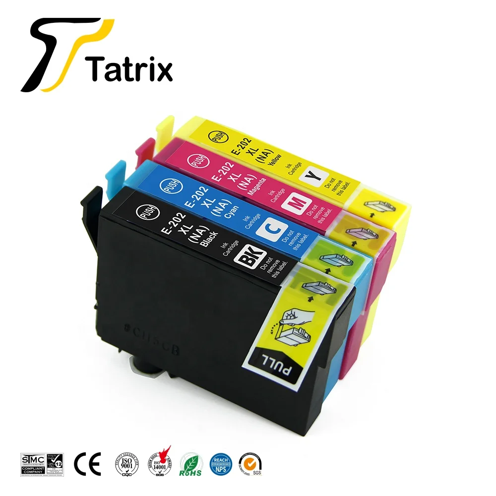 Tatrix T202XL 202XL T202 N/A Compatible Printer Ink Cartridge for Epson Expression Home XP-5100 , WorkForce WF-2860 Printer