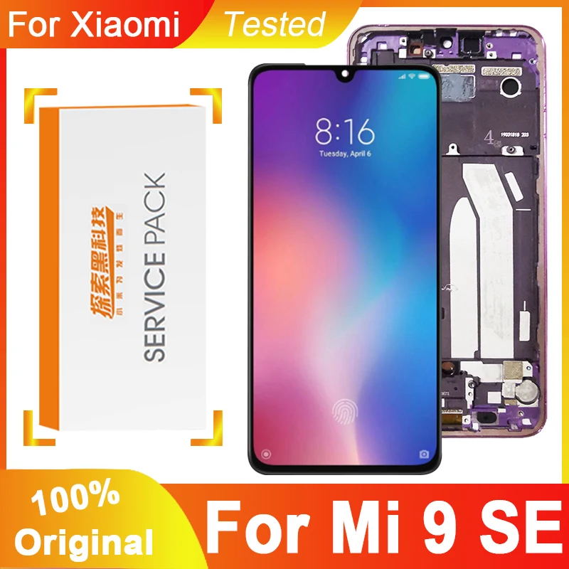 100% протестированный ЖК экран AMOLED 5 97 дюйма для Xiaomi Mi 9 SE сенсорный с дигитайзером в