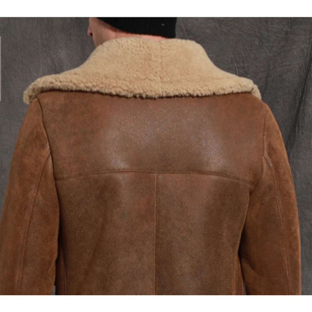 SANI коричневая короткая приталенная шуба из натуральной овчины повседневная