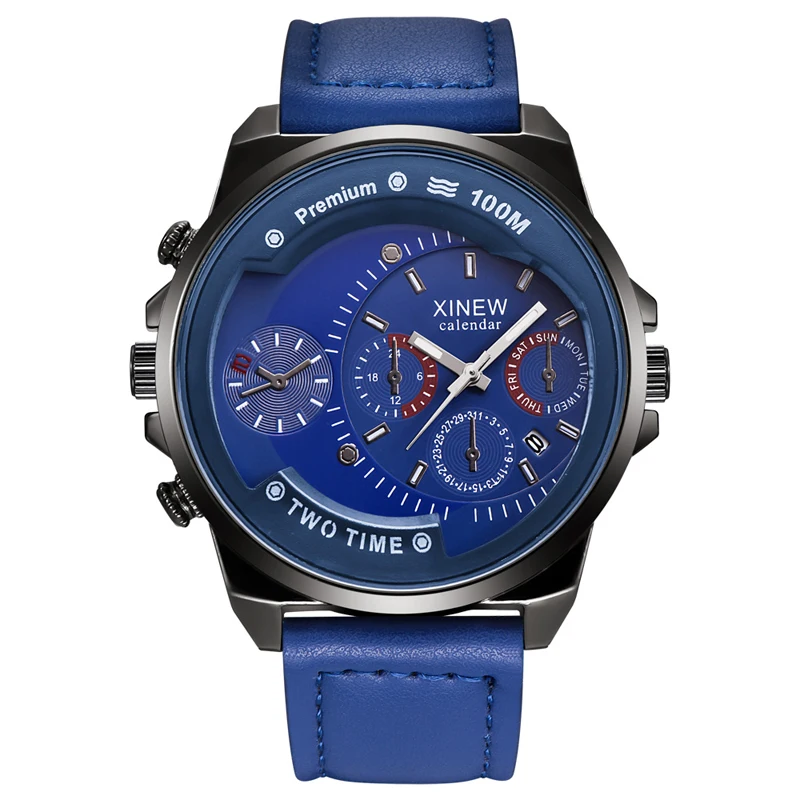 

Multiple Time Zones Watches Quartz Hot Selling Sports Men's Watches Business Orignal Bracelet Wristband Original Metal Design