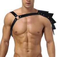 erotic tank lingerie vest exy pu harness fetish men rave costumes bdsm bondage erotic lingerie gay sexy costumes shoulder armor