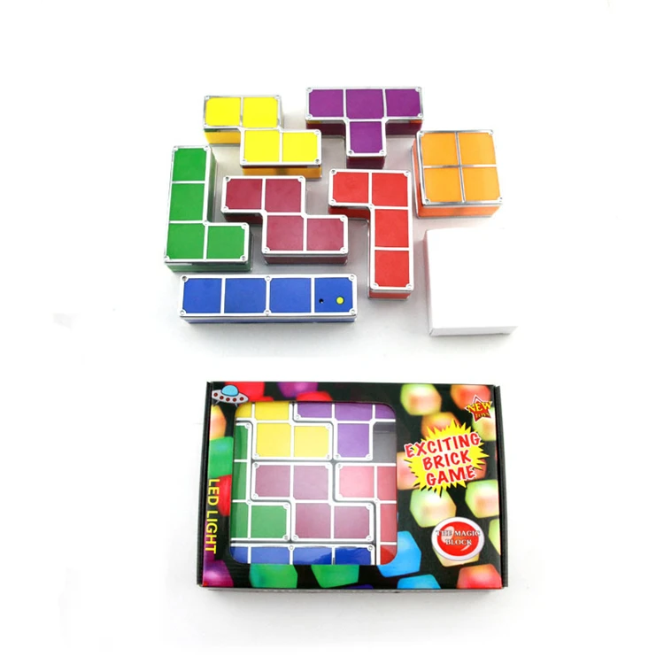 

DIY Tetris Puzzle Light Stackable LED Desk Lamp Constructible Block DIY Night Light Retro Game Tower Baby Colorful led light