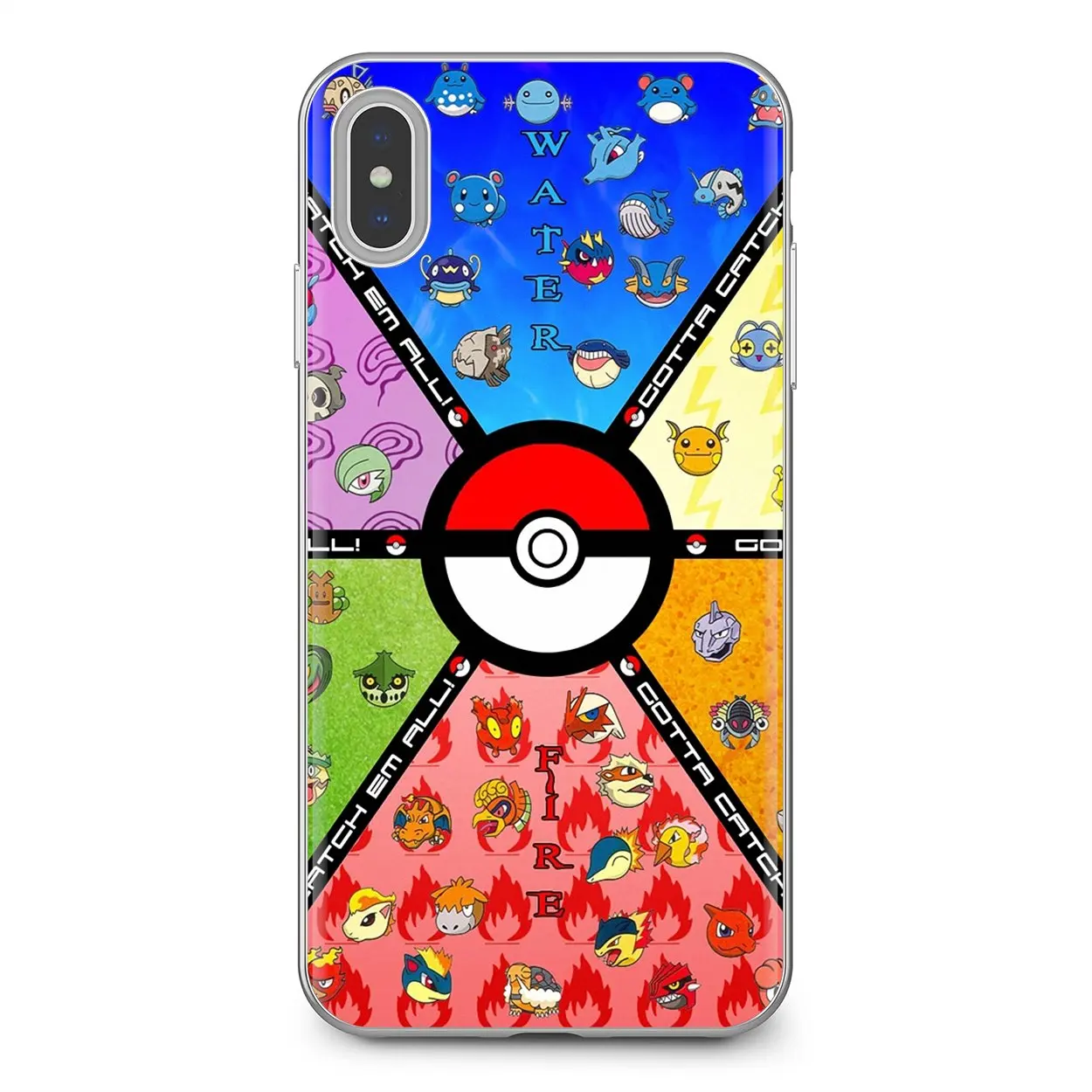 Милый мультипликационный чехол Pika Go PokeBall animal для Sony Xperia XA Z Z1 Z2 Z3 Z5 XZ1 XZ2 compact M2 M4 M5 C4 C6